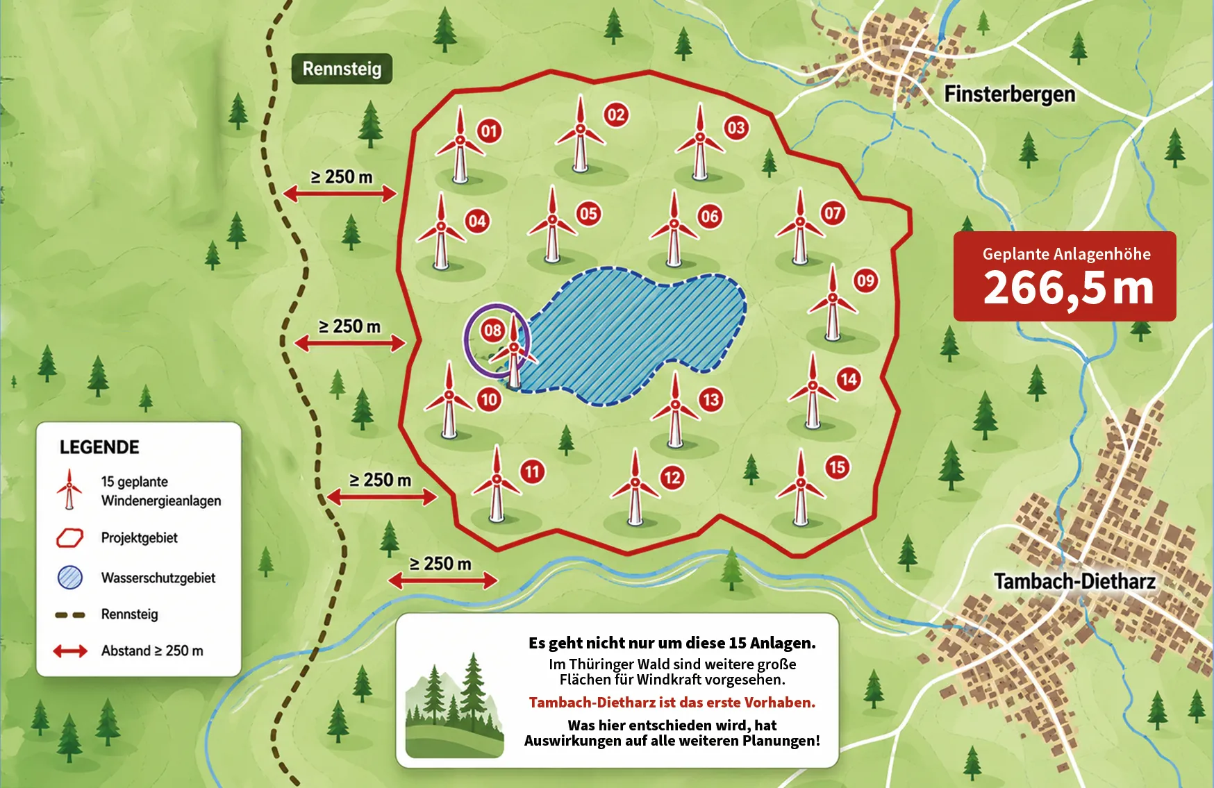 Windpark Tambach Dietharz Karte Vorhaben Windpark Tambach Dietharz Karte Vorhaben